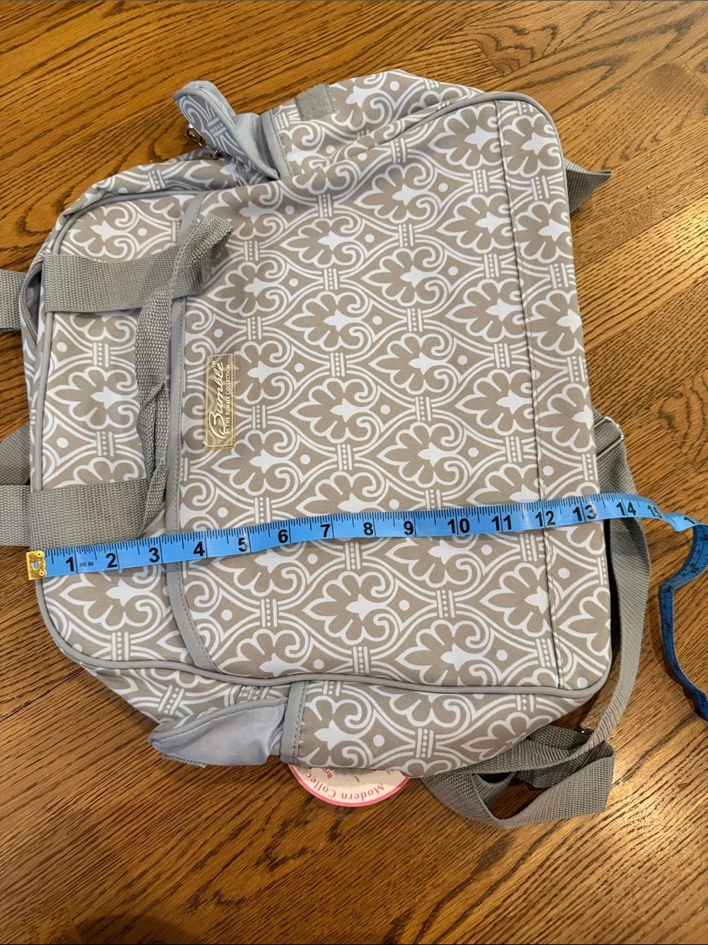 Bumble Brittany Diaper Bag Blue Filigree